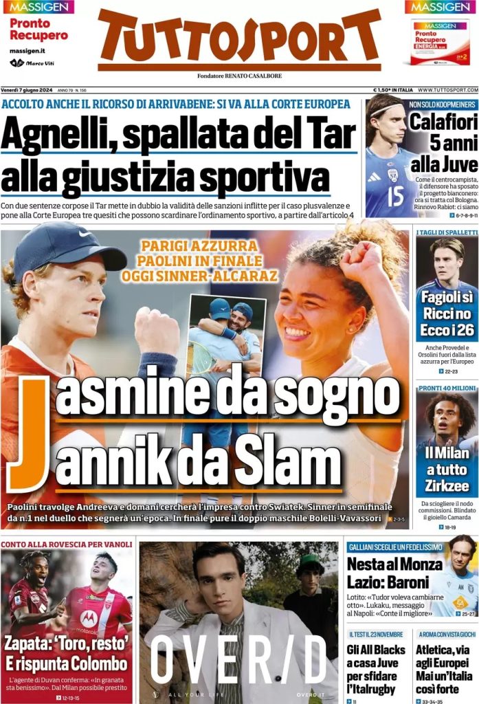 Rassegna stampa: prime pagine quotidiani sportivi - 7 giugno 2024 29 WhatsApp Image 2024 06 07 at 07.50.36
