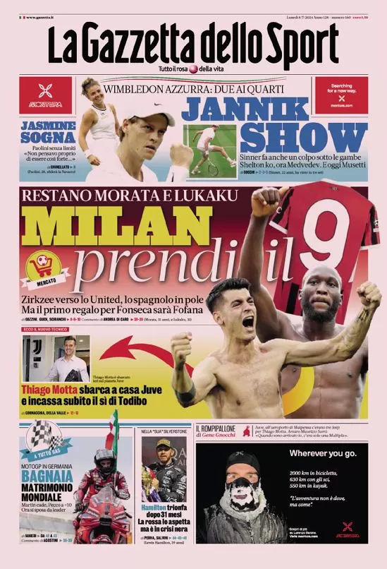 Rassegna stampa: prime pagine quotidiani sportivi - 8 luglio 2024 29 IMG 4716