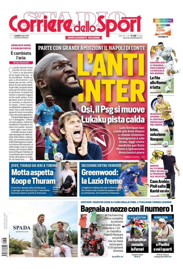 Rassegna stampa: prime pagine quotidiani sportivi - 8 luglio 2024 28 IMG 4717