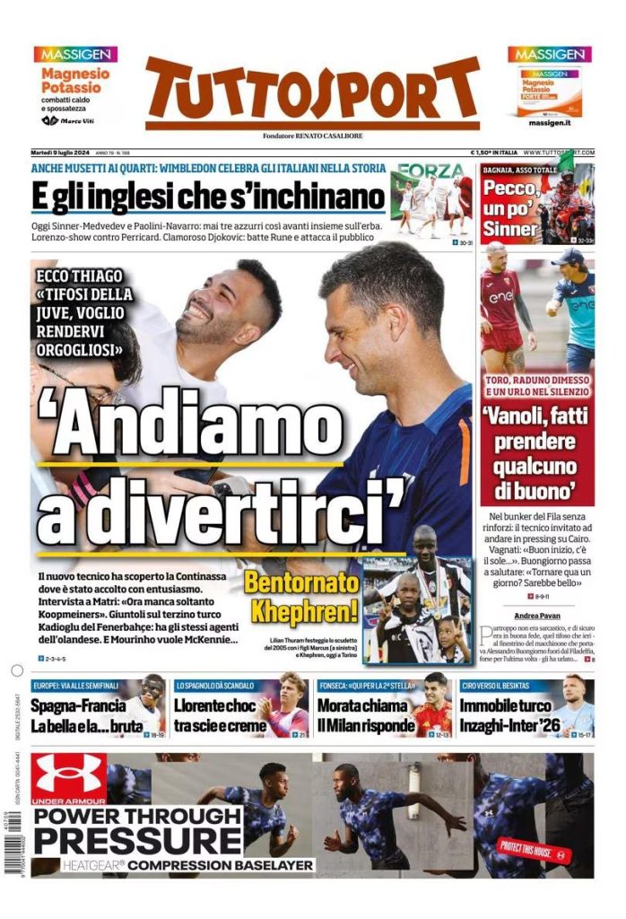 Rassegna stampa: prime pagine quotidiani sportivi - 9 luglio 2024 27 IMG 4764