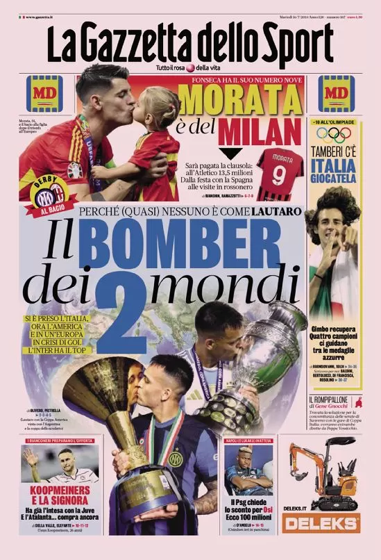 Rassegna stampa: prime pagine quotidiani sportivi - 16 luglio 2024 29 IMG 4993