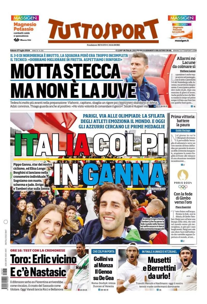 Rassegna stampa: prime pagine quotidiani sportivi - 27 luglio 2024 27 IMG 5420