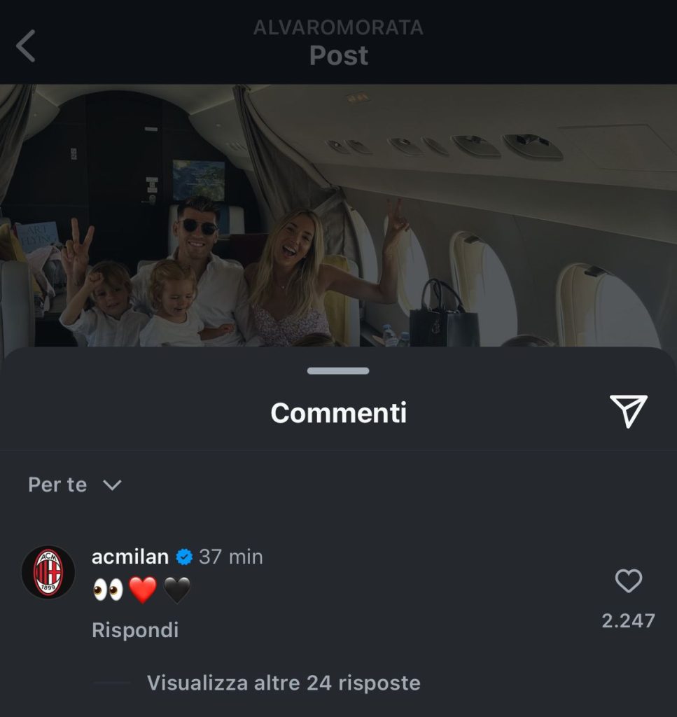Il Milan CELEBRA l'arrivo di Morata sui social: il COMMENTO sotto il post del suo nuovo attaccante - FOTO 27 morata 3