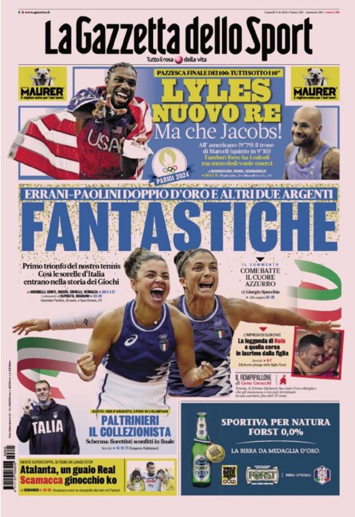 Rassegna stampa: prime pagine quotidiani sportivi - 5 agosto 2024 27 IMG 5649