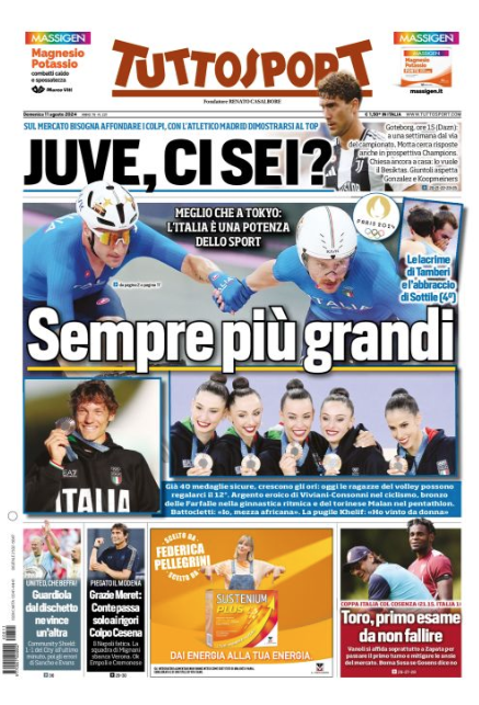 Rassegna stampa: prime pagine quotidiani sportivi - 11 agosto 2024 29 IMG 5869