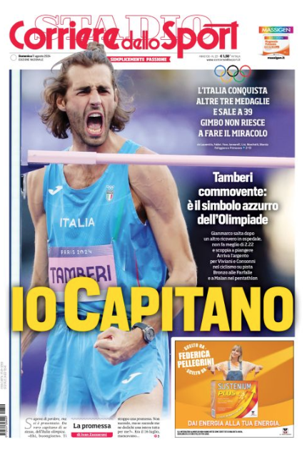 Rassegna stampa: prime pagine quotidiani sportivi - 11 agosto 2024 28 IMG 5870