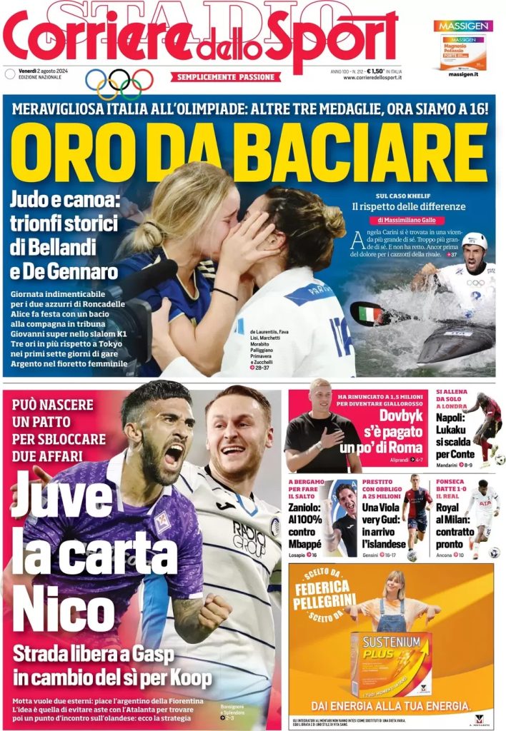 Rassegna stampa: prime pagine quotidiani sportivi - 2 agosto 2024 28 WhatsApp Image 2024 08 02 at 07.47.29