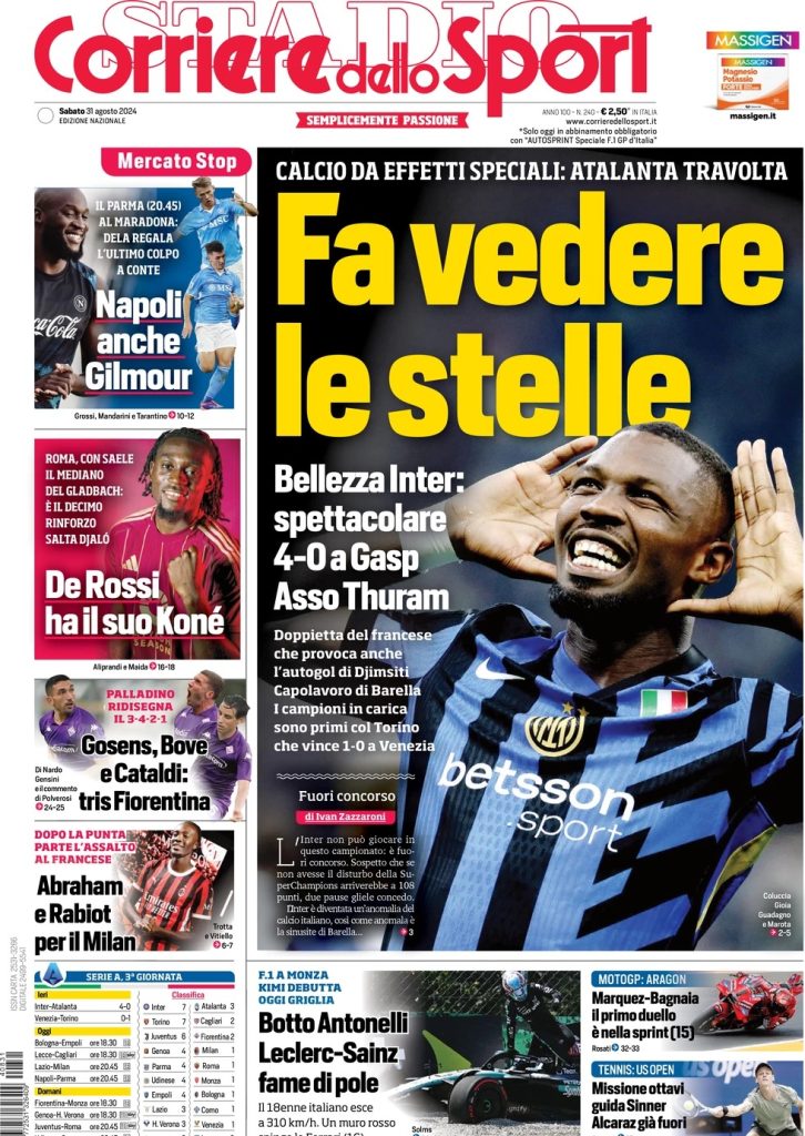 Rassegna stampa: prime pagine quotidiani sportivi - 31 agosto 2024 28 WhatsApp Image 2024 08 31 at 07.51.40
