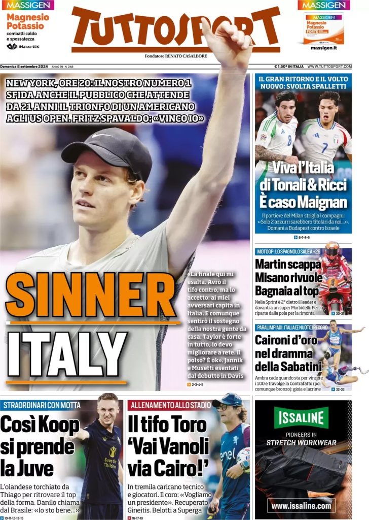 Rassegna stampa: prime pagine quotidiani sportivi - 8 settembre 2024 29 WhatsApp Image 2024 09 08 at 07.55.34