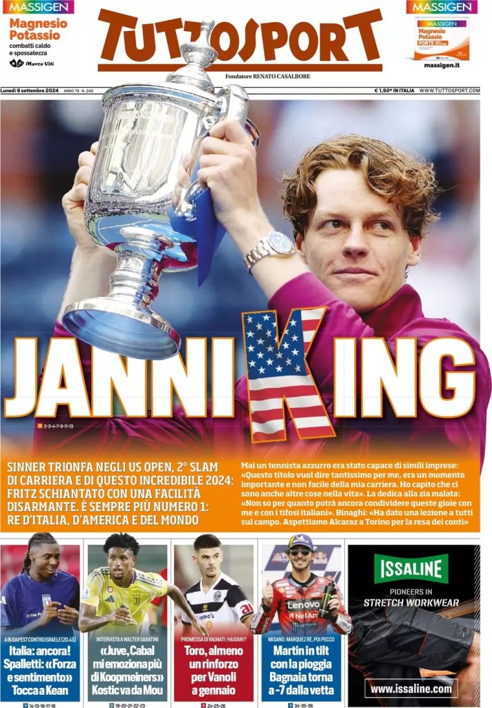 Rassegna stampa: prime pagine quotidiani sportivi - 9 settembre 2024 29 WhatsApp Image 2024 09 09 at 07.54.22