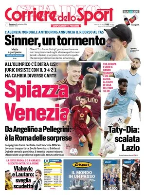 Rassegna stampa: prime pagine quotidiani sportivi - 29 settembre 2024 28 corriere dello sport 071902380