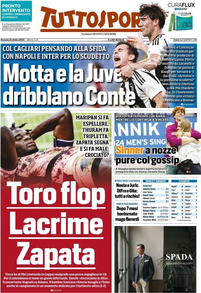 Rassegna stampa: prime pagine quotidiani sportivi - 6 ottobre 2024 29 WhatsApp Image 2024 10 06 at 07.58.04