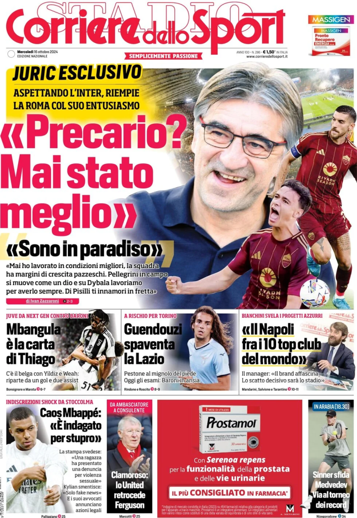 Rassegna stampa: prime pagine quotidiani sportivi - 16 ottobre 2024 28 image 2
