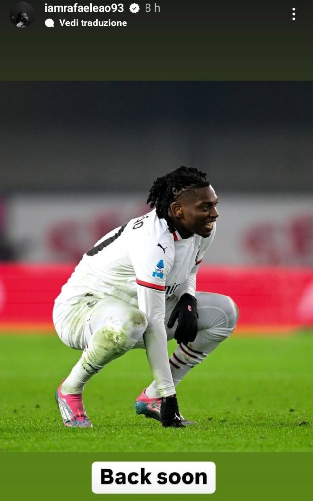 Infortunio Leao, il messaggio social del portoghese fa impazzire i tifosi: rientro imminente? - FOTO 27 WhatsApp Image 2024 12 21 at 09.23.50