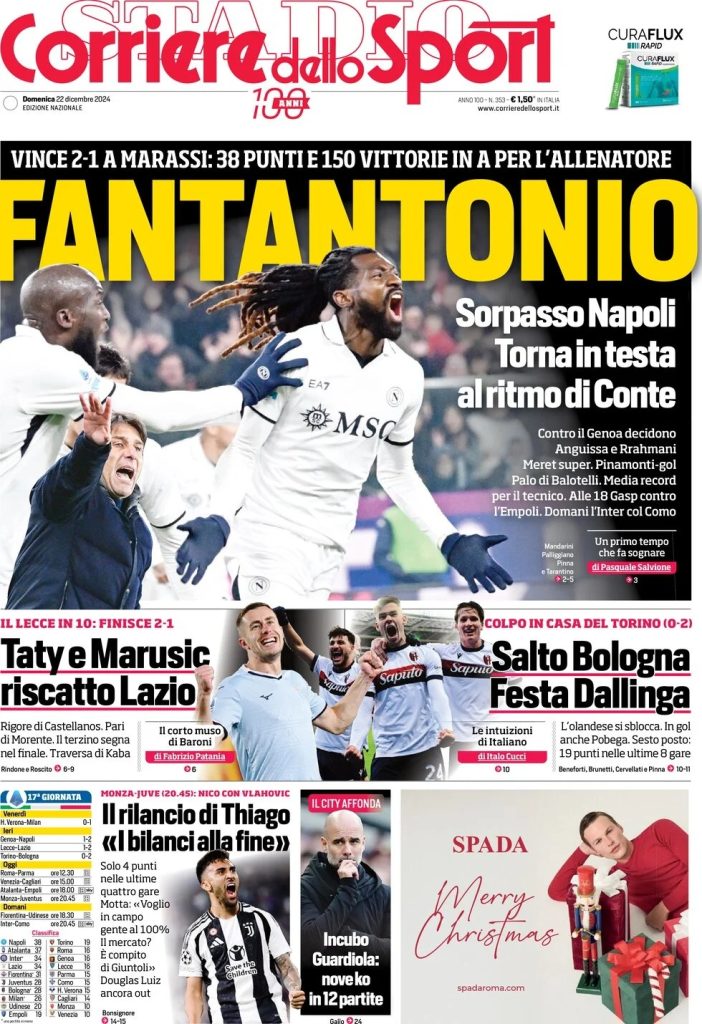 Rassegna stampa: prime pagine quotidiani sportivi - 22 dicembre 2024 28 WhatsApp Image 2024 12 22 at 08.01.07
