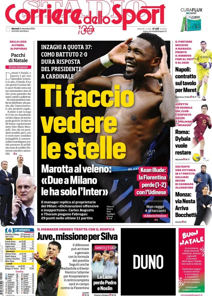 Rassegna stampa: prime pagine quotidiani sportivi - 24 dicembre 2024 28 WhatsApp Image 2024 12 24 at 08.07.11