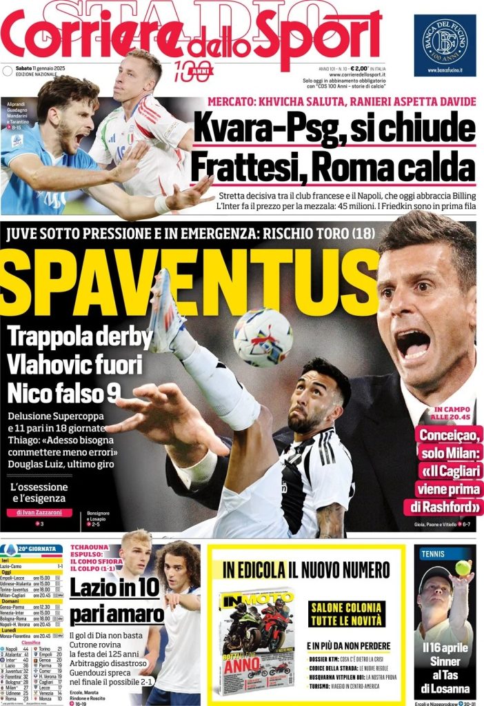 Rassegna stampa: prime pagine quotidiani sportivi - 11 gennaio 2025 28 WhatsApp Image 2025 01 11 at 07.58.25