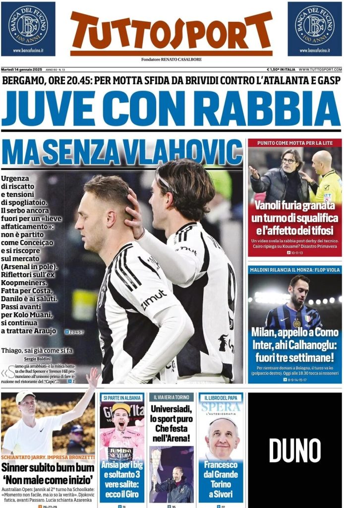 Rassegna stampa: prime pagine quotidiani sportivi - 14 gennaio 2025 29 WhatsApp Image 2025 01 14 at 08.01.37