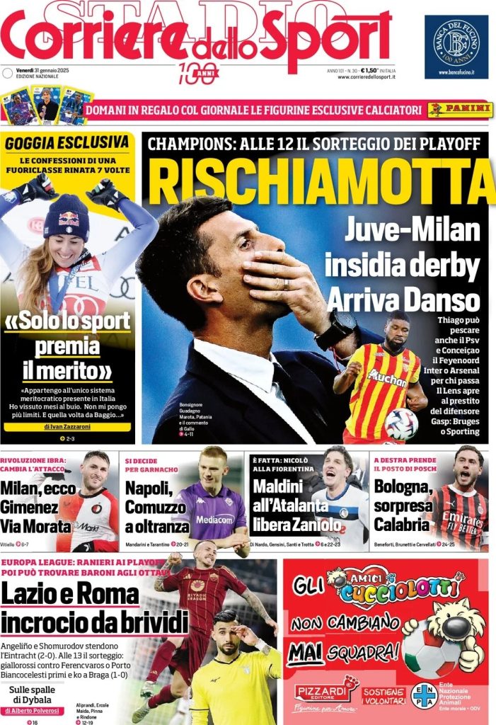 Rassegna stampa: prime pagine quotidiani sportivi - 31 gennaio 2025 28 WhatsApp Image 2025 01 31 at 08.07.13