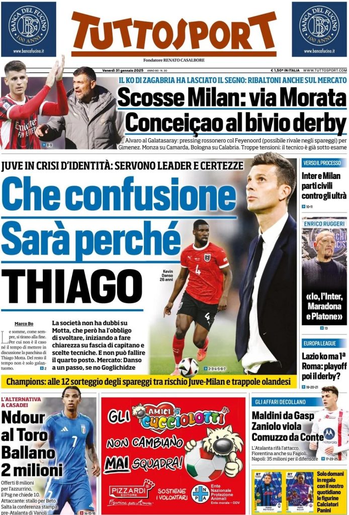 Rassegna stampa: prime pagine quotidiani sportivi - 31 gennaio 2025 29 WhatsApp Image 2025 01 31 at 08.07.44