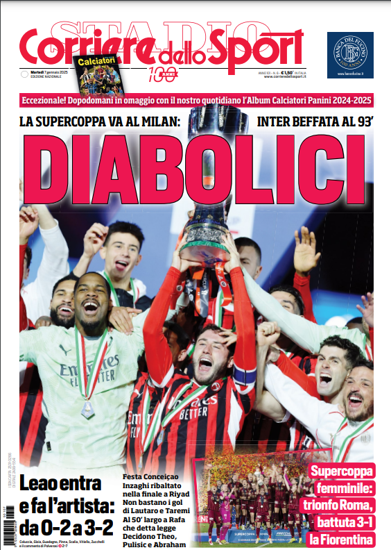 Rassegna stampa: prime pagine quotidiani sportivi - 7 gennaio 2025 29 image 2