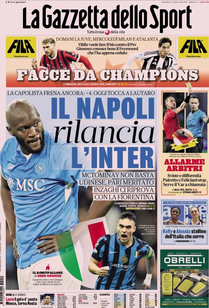 Prime pagine quotidiani sportivi - 10 febbraio 2025 27 WhatsApp Image 2025 02 10 at 08.06.23