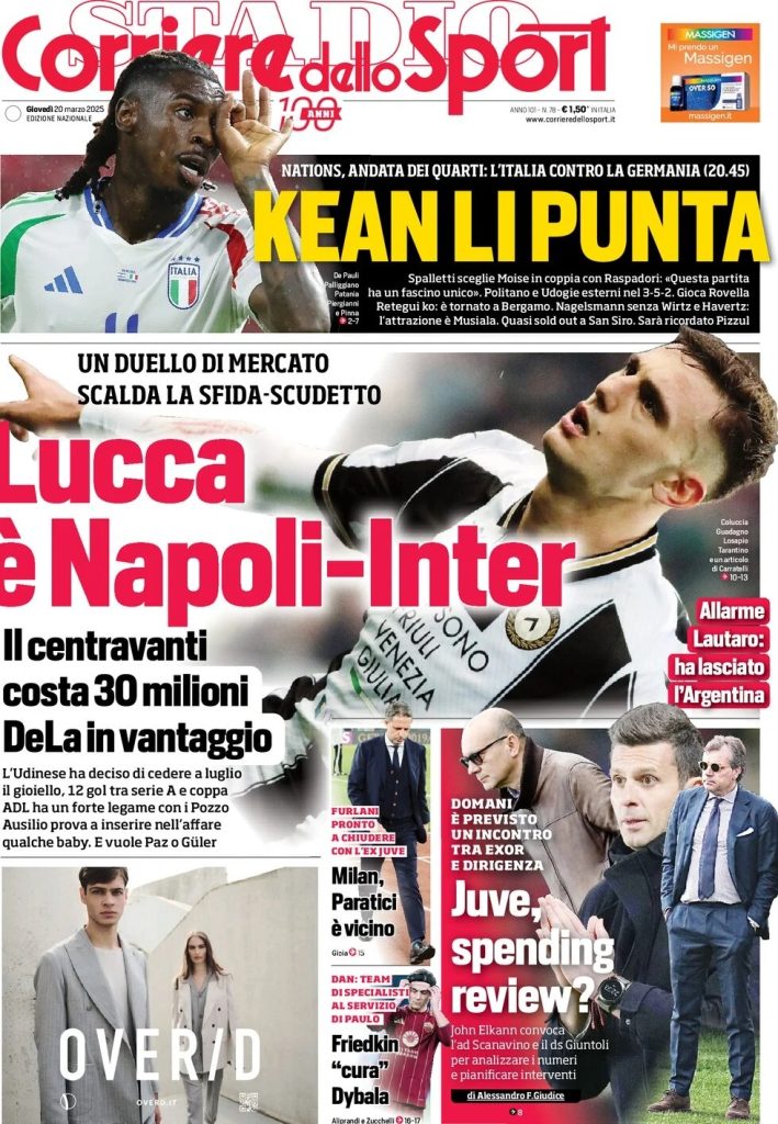 Prime pagine quotidiani sportivi - 20 marzo 2025 28 WhatsApp Image 2025 03 20 at 07.54.25