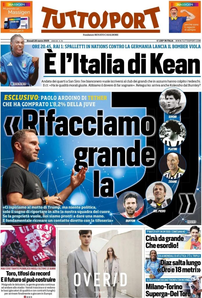 Prime pagine quotidiani sportivi - 20 marzo 2025 29 WhatsApp Image 2025 03 20 at 07.54.59
