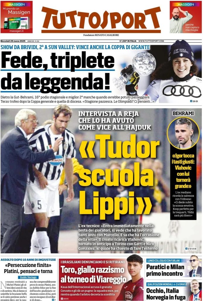 Prime pagine quotidiani sportivi - 26 marzo 2025 29 WhatsApp Image 2025 03 26 at 07.59.42