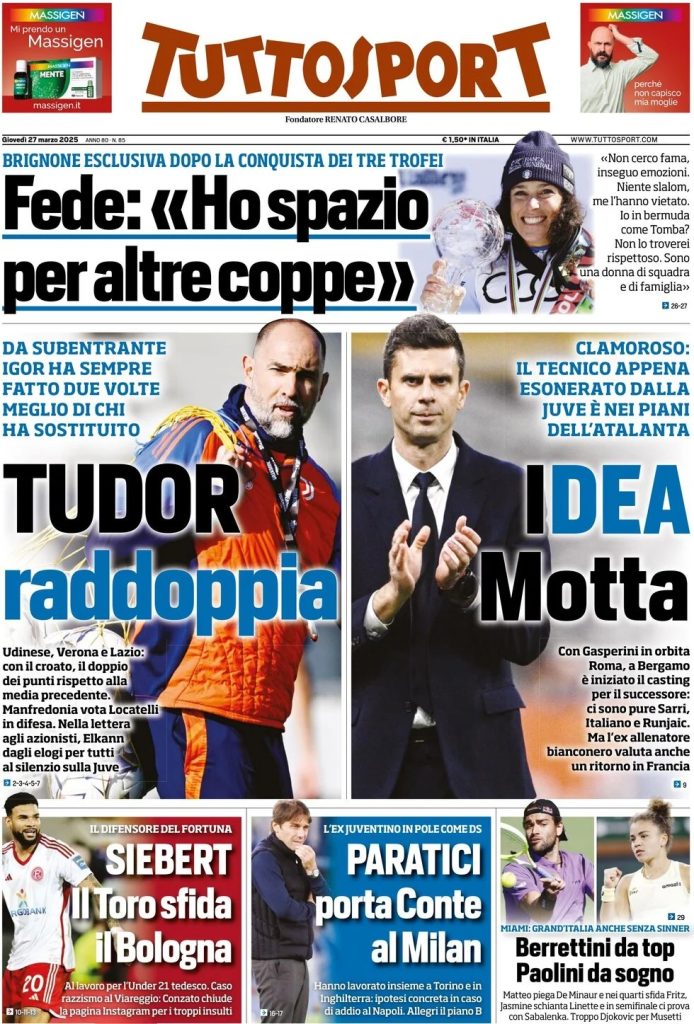 Prime pagine quotidiani sportivi - 27 marzo 2025 29 WhatsApp Image 2025 03 27 at 08.03.10