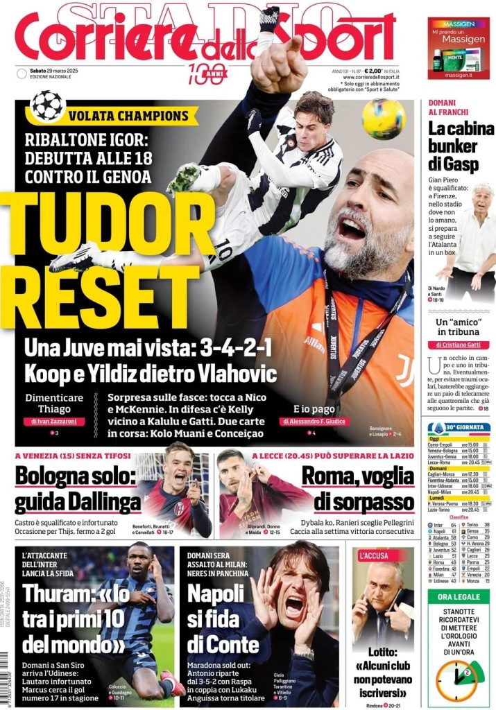 Prime pagine quotidiani sportivi - 29 marzo 2025 28 WhatsApp Image 2025 03 29 at 08.04.39