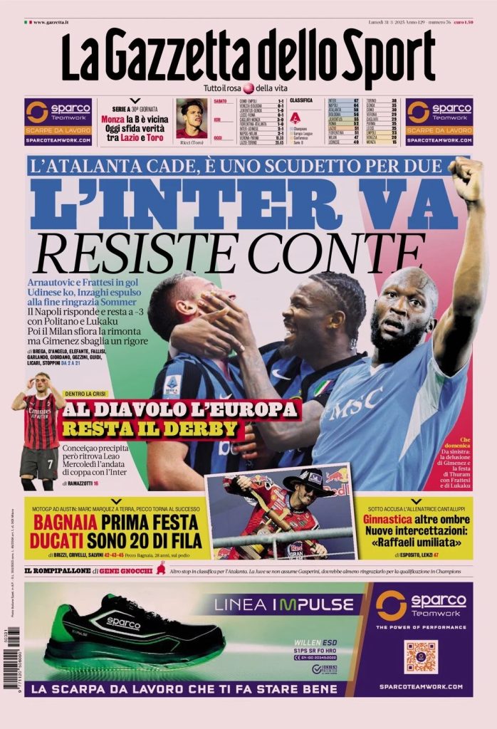 Prime pagine quotidiani sportivi - 31 marzo 2025 1 WhatsApp Image 2025 03 31 at 08.05.58