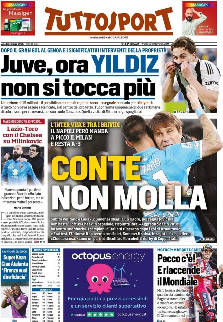 Prime pagine quotidiani sportivi - 31 marzo 2025 29 WhatsApp Image 2025 03 31 at 08.06.24