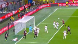 Gol Pavlovic: i rossoneri trovano il pareggio allo scadere del primo tempo grazie ad un colpo di testa del serbo – VIDEO