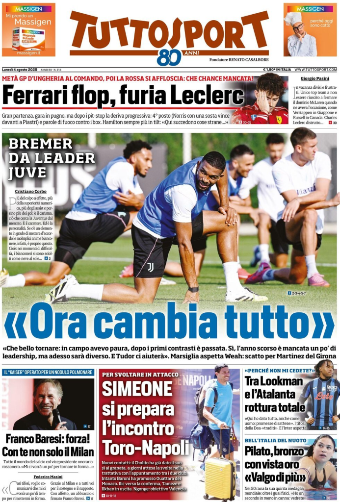 Prime pagine quotidiani sportivi – 4 agosto 2025 29 image 11