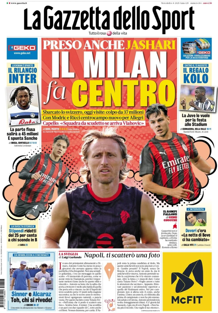 Prime pagine quotidiani sportivi – 6 agosto 2025 27 image 15
