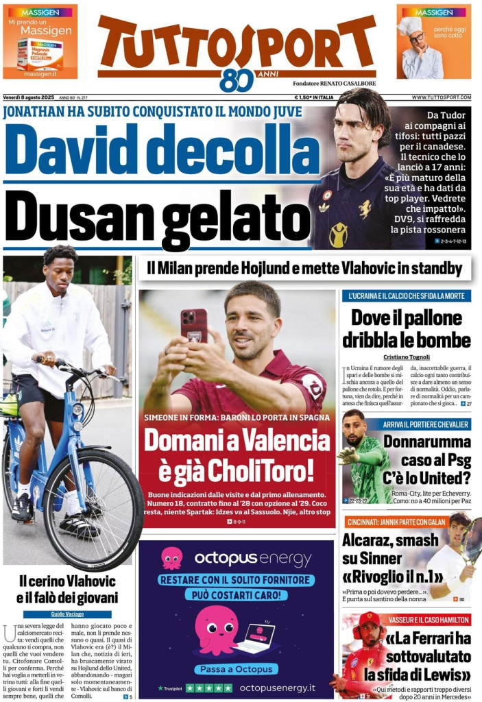 Prime pagine quotidiani sportivi – 8 agosto 2025 29 image 23