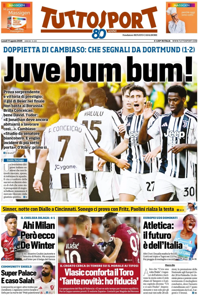 Prime pagine quotidiani sportivi – 11 agosto 2025 29 image 32