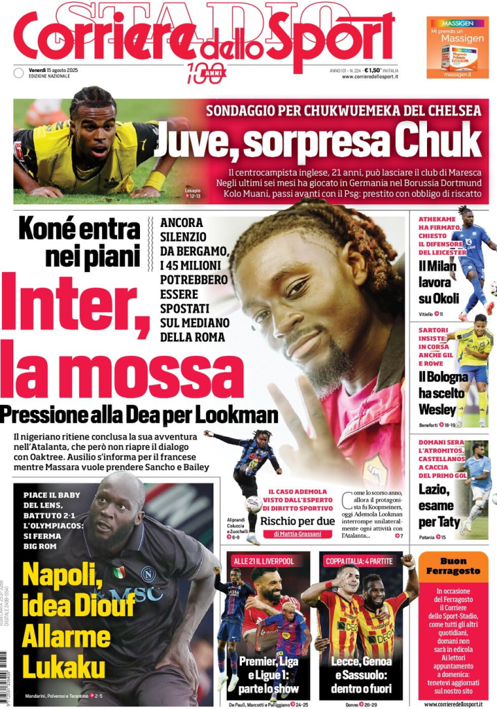 Prime pagine quotidiani sportivi – 15 agosto 2025 28 image 44