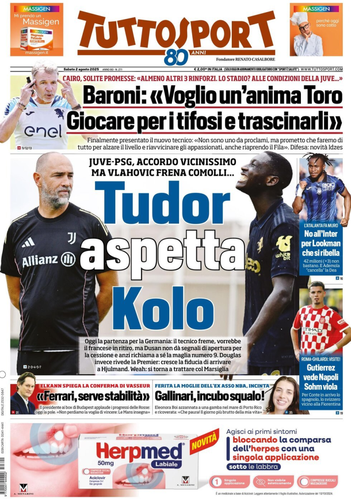 Prime pagine quotidiani sportivi – 2 agosto 2025 29 image 5