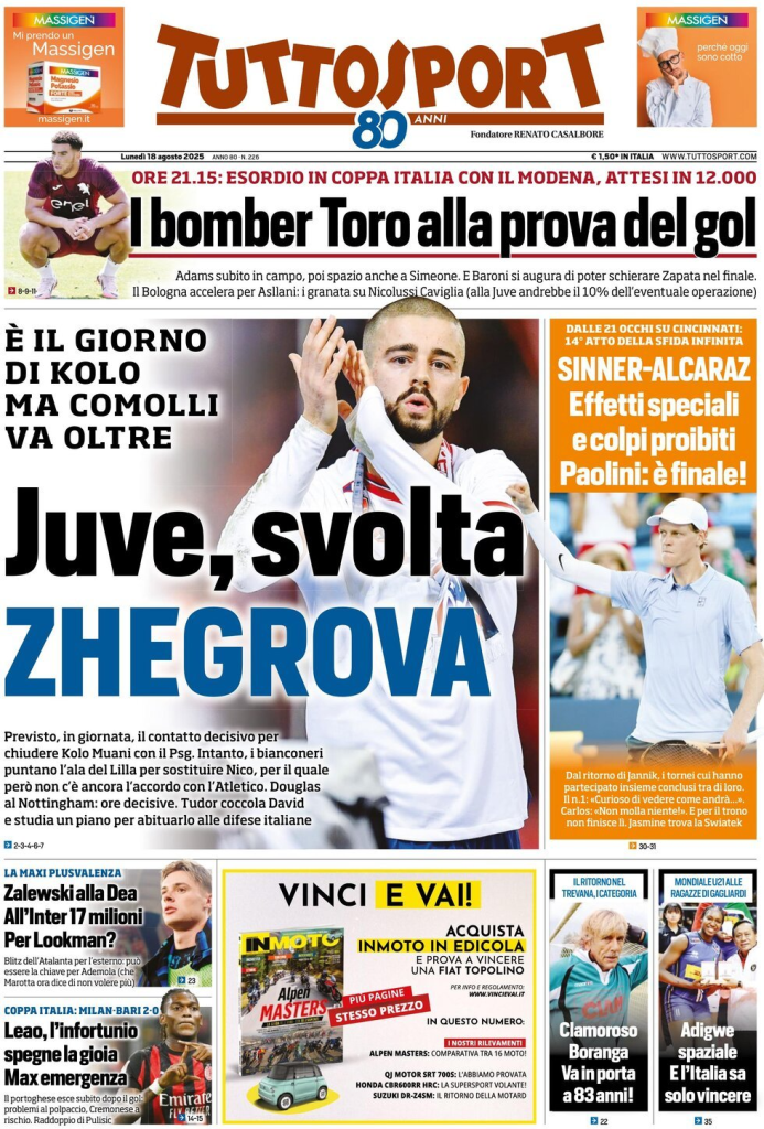 Prime pagine quotidiani sportivi – 18 agosto 2025 29 image 51