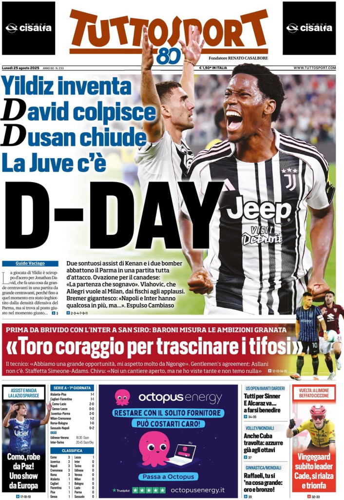 Prime pagine quotidiani sportivi – 25 agosto 2025 29 image 67