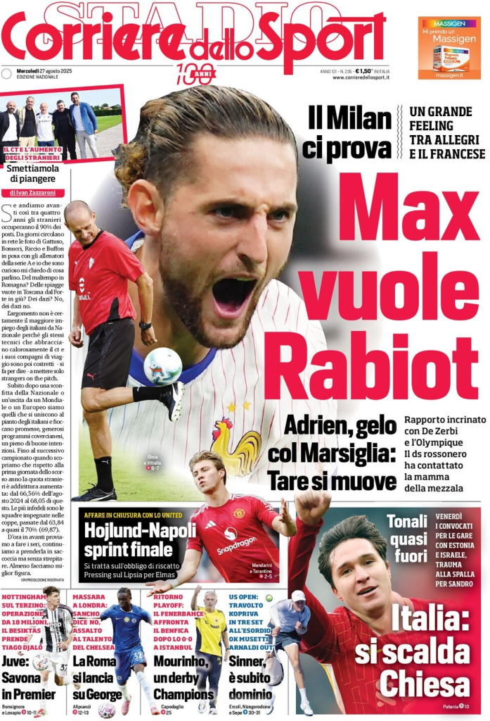 Prime pagine quotidiani sportivi – 27 agosto 2025 28 image 72