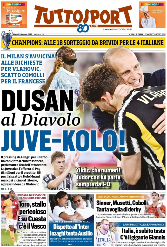 Prime pagine quotidiani sportivi – 28 agosto 2025 29 image 76