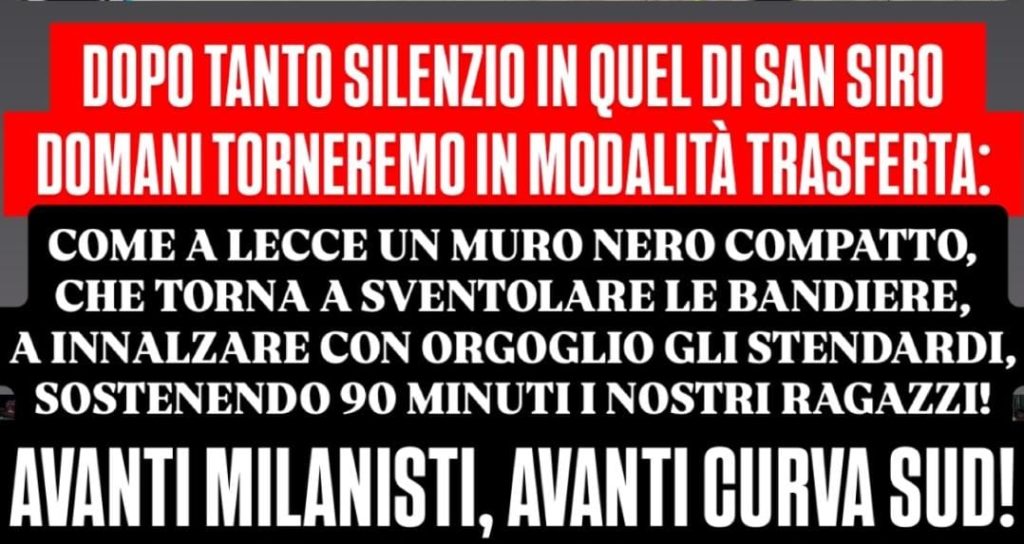 Curva Sud Milan, l'annuncio in vista di Udine: ci sarà la modalità trasferta! - FOTO 27 WhatsApp Image 2025 09 19 at 20.10.00