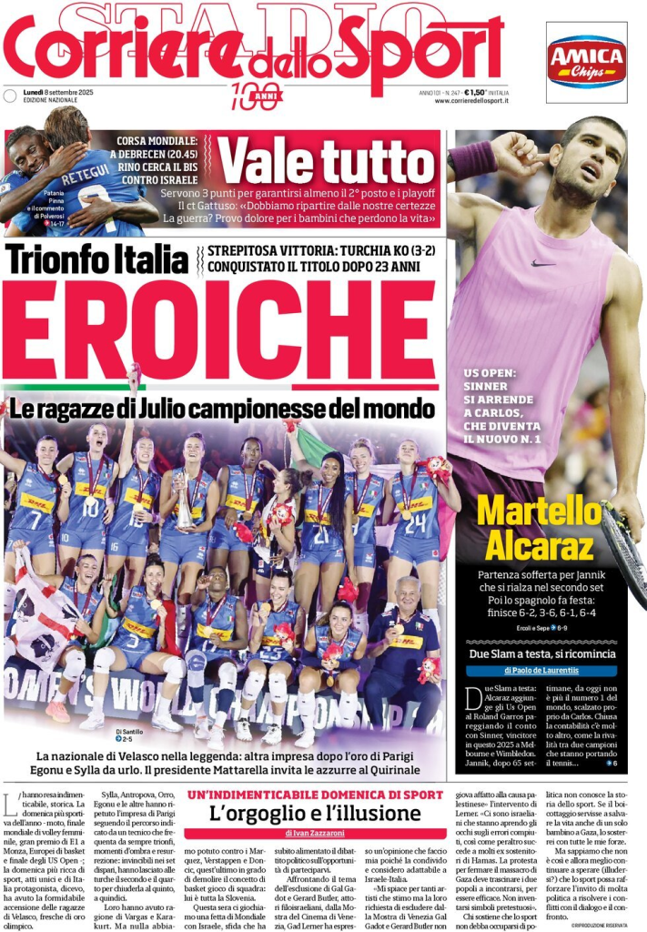 Prime pagine quotidiani sportivi – 8 settembre 2025 28 image 19