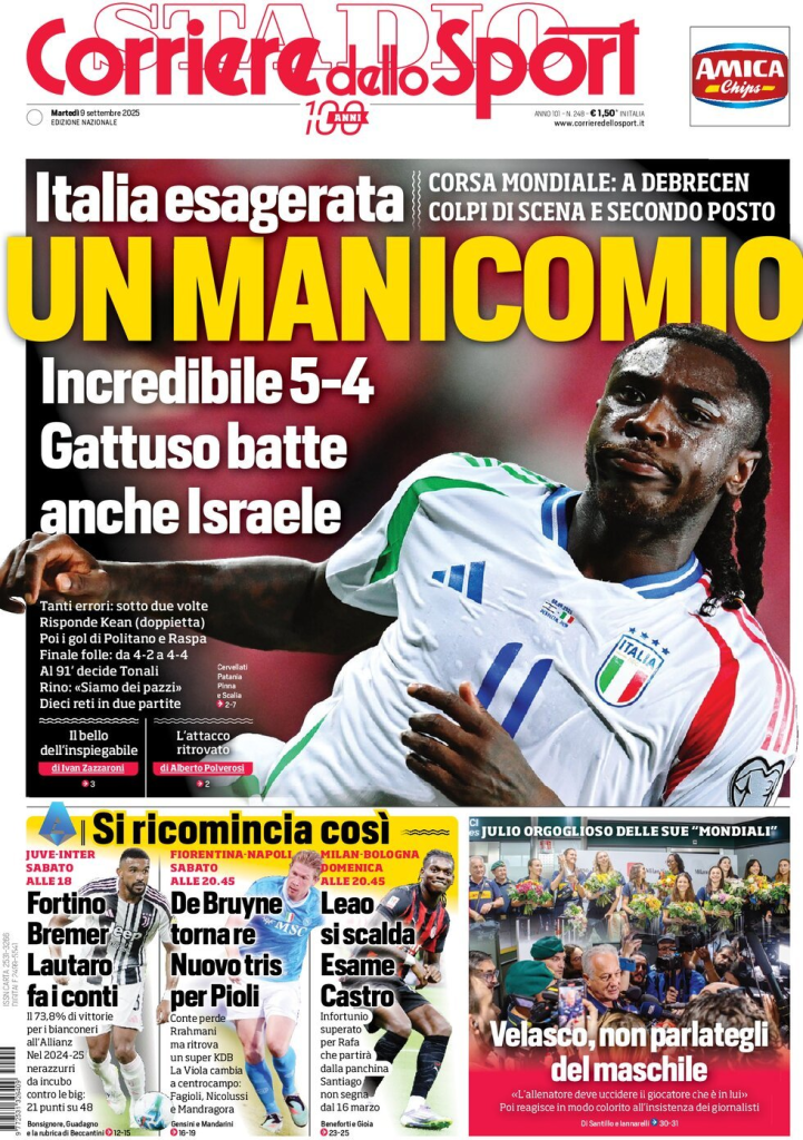 Prime pagine quotidiani sportivi – 9 settembre 2025 28 image 22