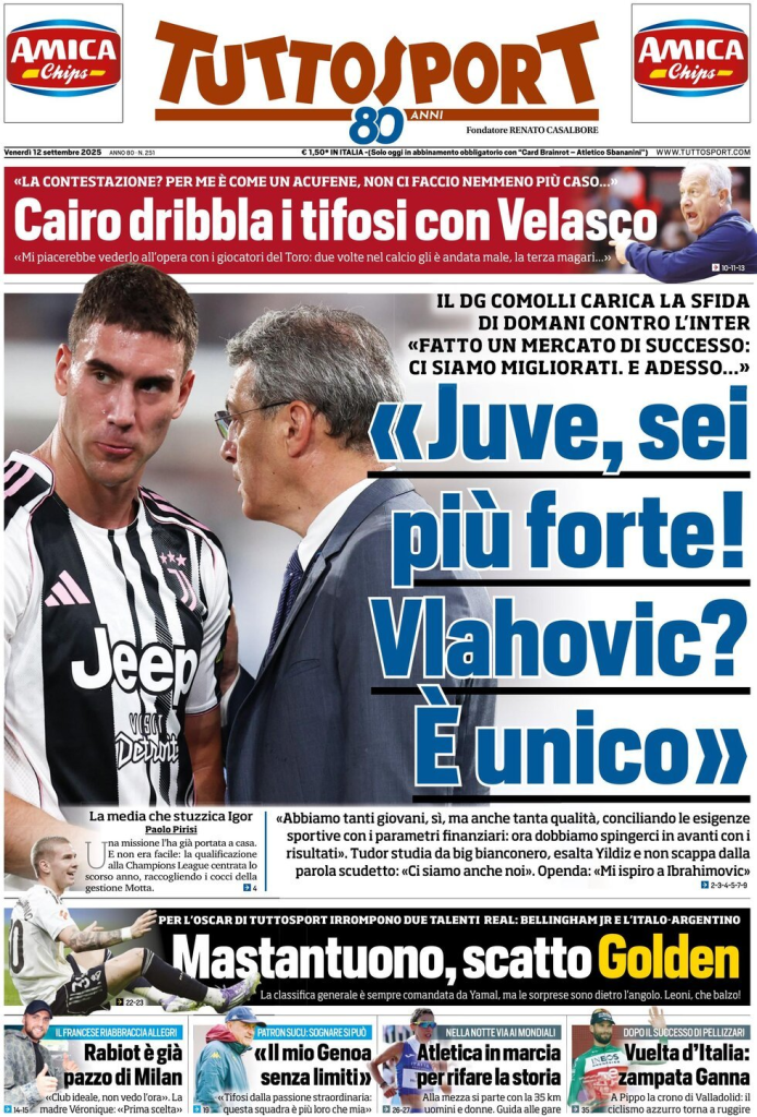 Prime pagine quotidiani sportivi – 12 settembre 2025 29 image 32