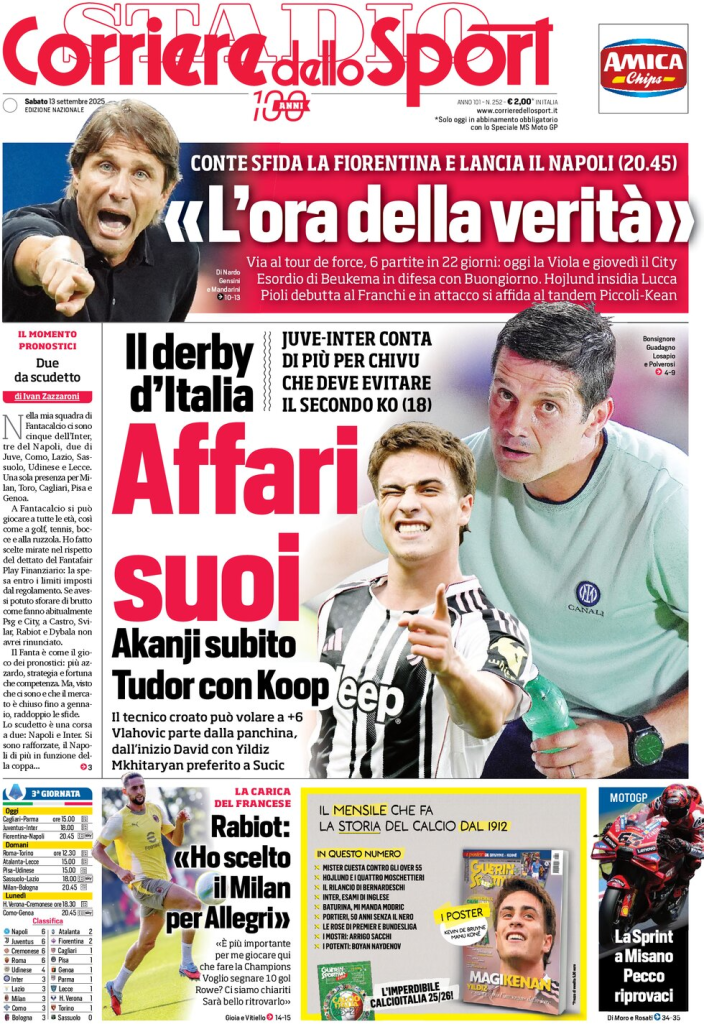 Prime pagine quotidiani sportivi – 13 settembre 2025 28 image 35