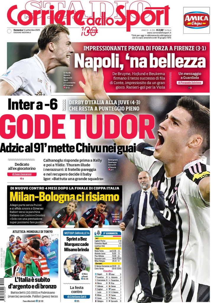 Prime pagine quotidiani sportivi – 14 settembre 2025 28 image 38
